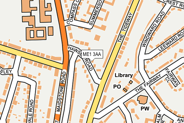 ME1 3AA map - OS OpenMap – Local (Ordnance Survey)