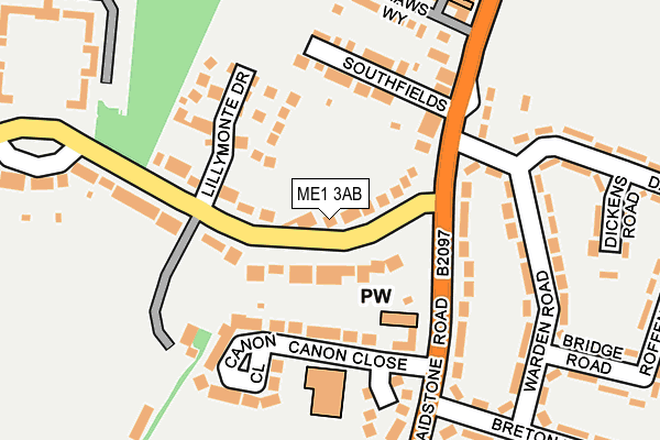 ME1 3AB map - OS OpenMap – Local (Ordnance Survey)