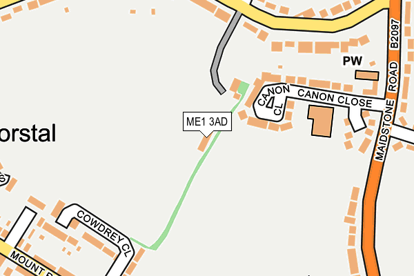 ME1 3AD map - OS OpenMap – Local (Ordnance Survey)
