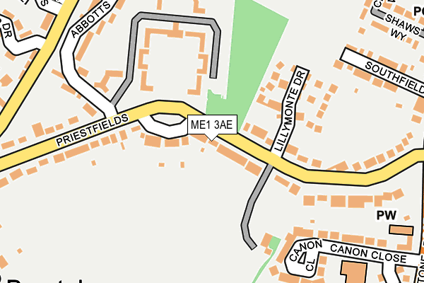 ME1 3AE map - OS OpenMap – Local (Ordnance Survey)