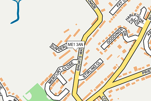 ME1 3AN map - OS OpenMap – Local (Ordnance Survey)