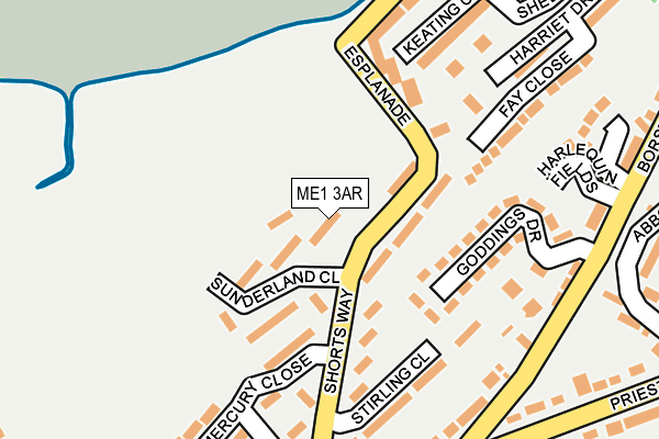 ME1 3AR map - OS OpenMap – Local (Ordnance Survey)