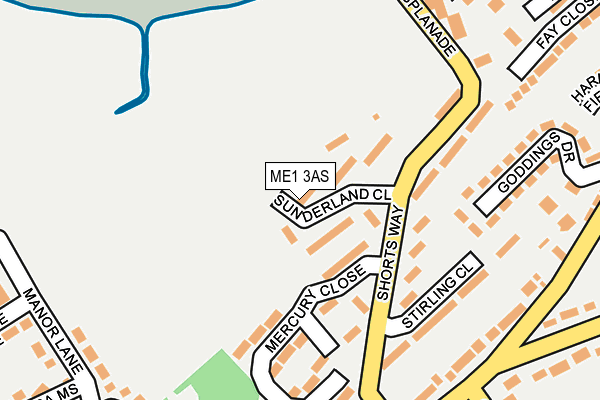 ME1 3AS map - OS OpenMap – Local (Ordnance Survey)