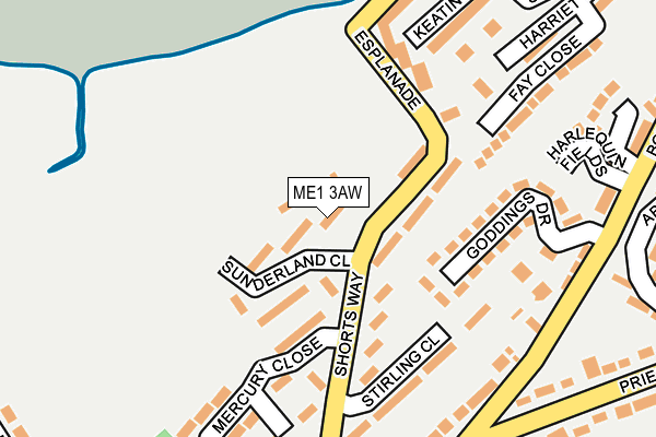 ME1 3AW map - OS OpenMap – Local (Ordnance Survey)