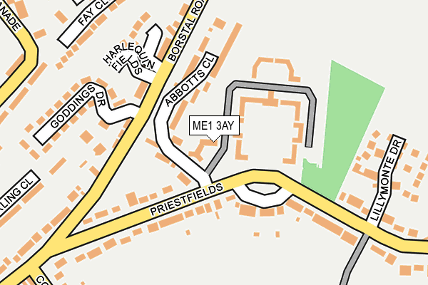 ME1 3AY map - OS OpenMap – Local (Ordnance Survey)