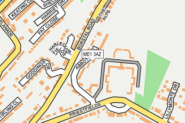 ME1 3AZ map - OS OpenMap – Local (Ordnance Survey)