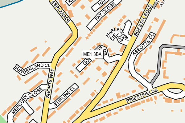 ME1 3BA map - OS OpenMap – Local (Ordnance Survey)