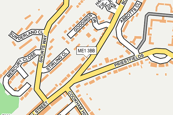 ME1 3BB map - OS OpenMap – Local (Ordnance Survey)