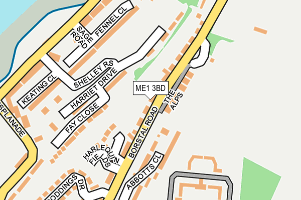 ME1 3BD map - OS OpenMap – Local (Ordnance Survey)