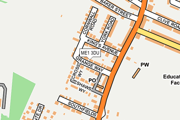 ME1 3DU map - OS OpenMap – Local (Ordnance Survey)