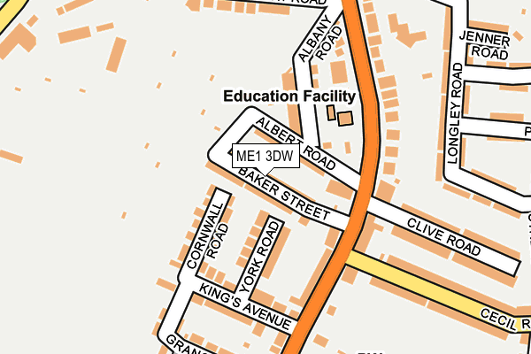 ME1 3DW map - OS OpenMap – Local (Ordnance Survey)