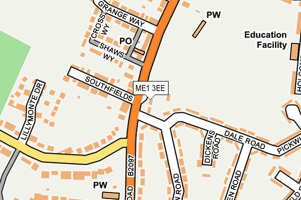 ME1 3EE map - OS OpenMap – Local (Ordnance Survey)
