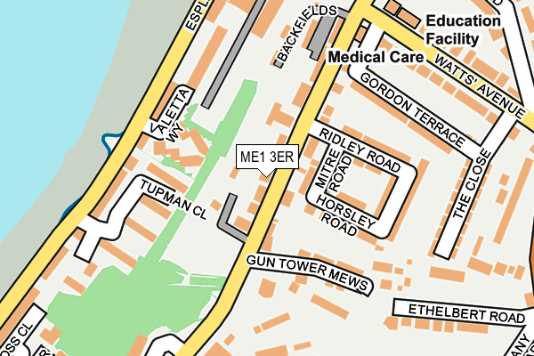 ME1 3ER map - OS OpenMap – Local (Ordnance Survey)
