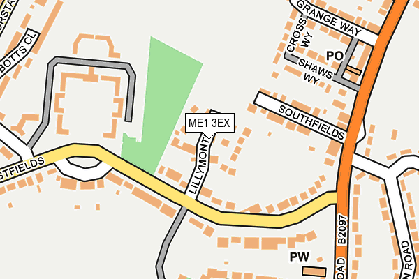 ME1 3EX map - OS OpenMap – Local (Ordnance Survey)