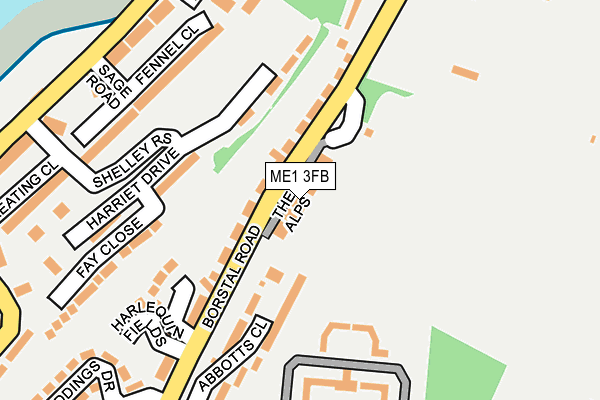 ME1 3FB map - OS OpenMap – Local (Ordnance Survey)