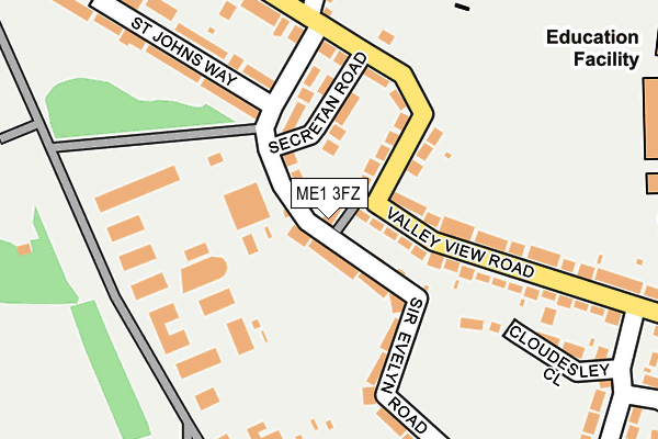 ME1 3FZ map - OS OpenMap – Local (Ordnance Survey)