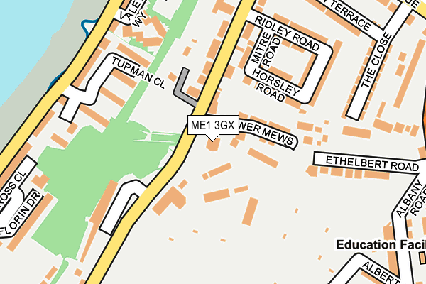 ME1 3GX map - OS OpenMap – Local (Ordnance Survey)