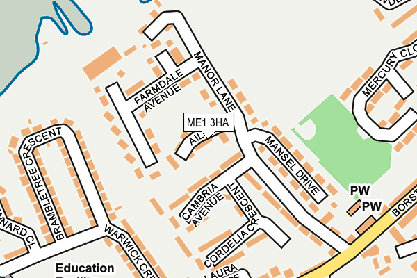ME1 3HA map - OS OpenMap – Local (Ordnance Survey)