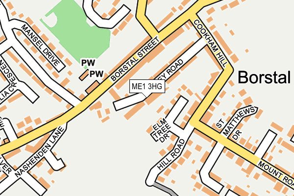 ME1 3HG map - OS OpenMap – Local (Ordnance Survey)