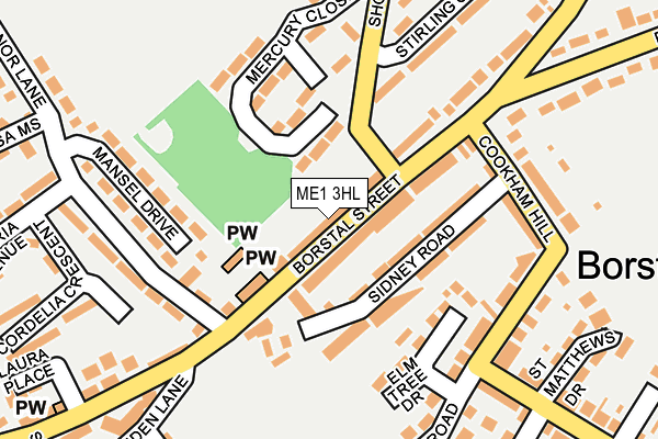 ME1 3HL map - OS OpenMap – Local (Ordnance Survey)