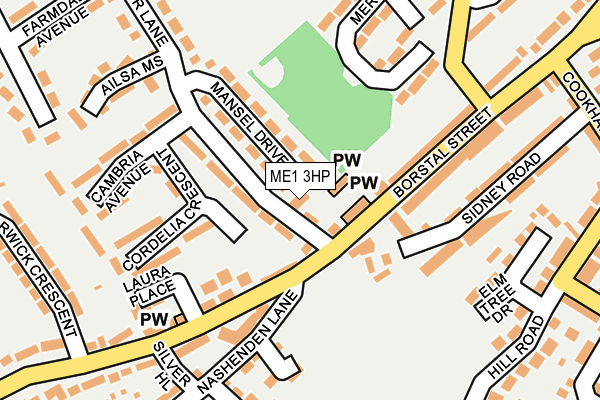 ME1 3HP map - OS OpenMap – Local (Ordnance Survey)
