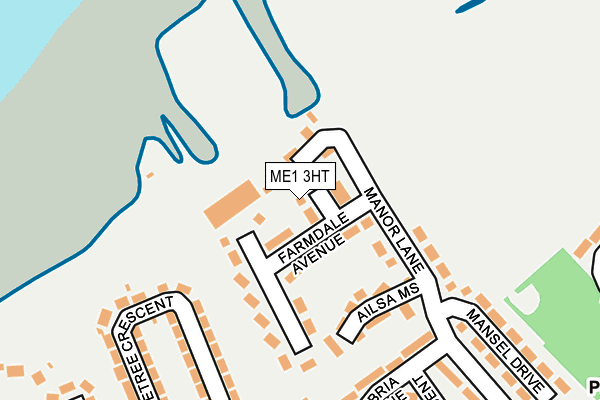 ME1 3HT map - OS OpenMap – Local (Ordnance Survey)
