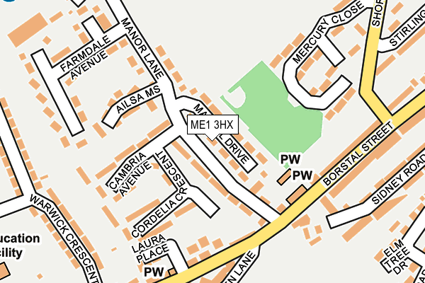 ME1 3HX map - OS OpenMap – Local (Ordnance Survey)
