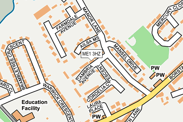 ME1 3HZ map - OS OpenMap – Local (Ordnance Survey)