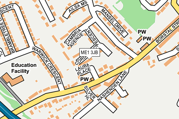 ME1 3JB map - OS OpenMap – Local (Ordnance Survey)