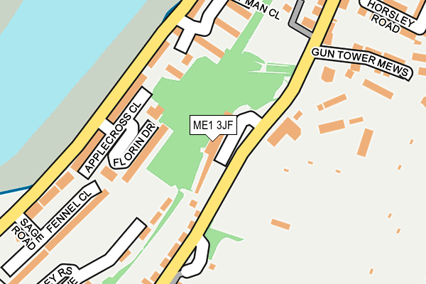 ME1 3JF map - OS OpenMap – Local (Ordnance Survey)
