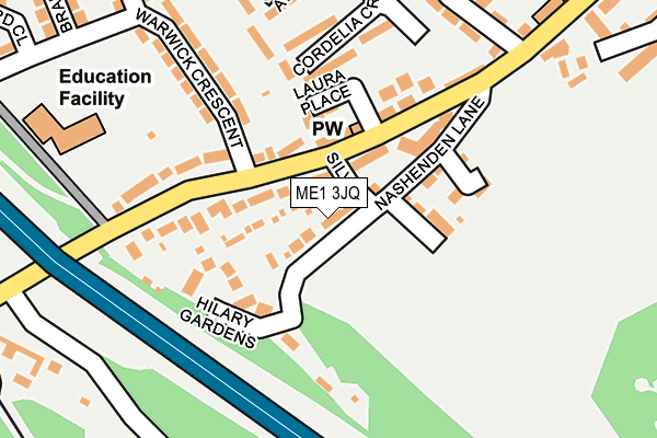 ME1 3JQ map - OS OpenMap – Local (Ordnance Survey)