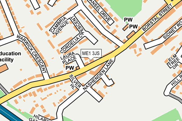 ME1 3JS map - OS OpenMap – Local (Ordnance Survey)