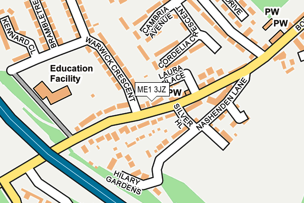 ME1 3JZ map - OS OpenMap – Local (Ordnance Survey)
