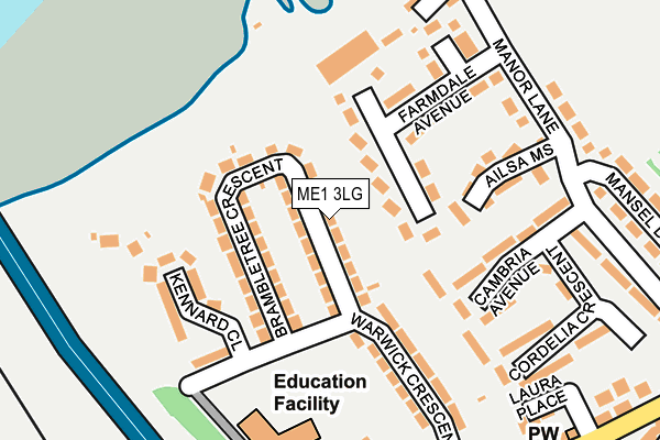 ME1 3LG map - OS OpenMap – Local (Ordnance Survey)