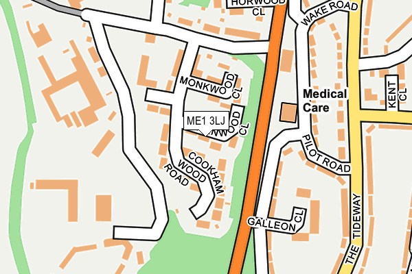 ME1 3LJ map - OS OpenMap – Local (Ordnance Survey)