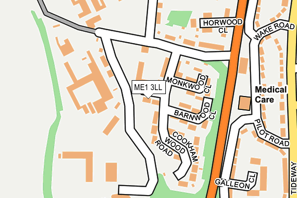 ME1 3LL map - OS OpenMap – Local (Ordnance Survey)