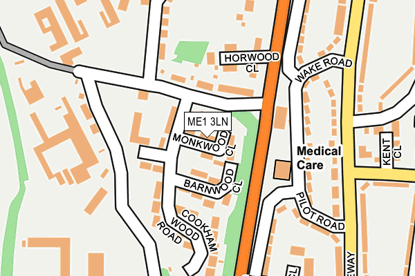 ME1 3LN map - OS OpenMap – Local (Ordnance Survey)