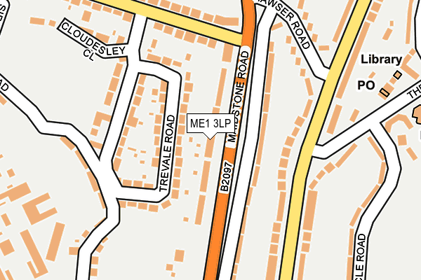 ME1 3LP map - OS OpenMap – Local (Ordnance Survey)