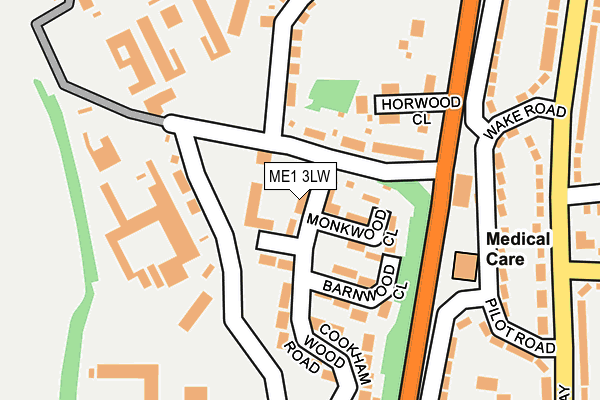 ME1 3LW map - OS OpenMap – Local (Ordnance Survey)