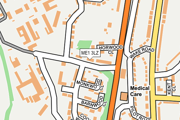 ME1 3LZ map - OS OpenMap – Local (Ordnance Survey)