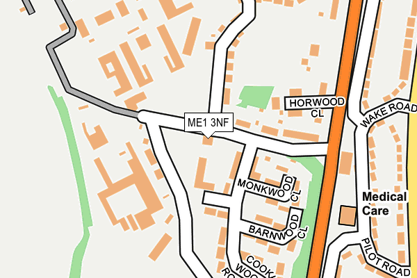 ME1 3NF map - OS OpenMap – Local (Ordnance Survey)