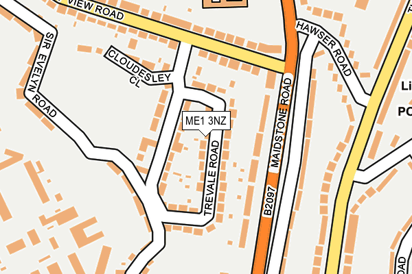 ME1 3NZ map - OS OpenMap – Local (Ordnance Survey)