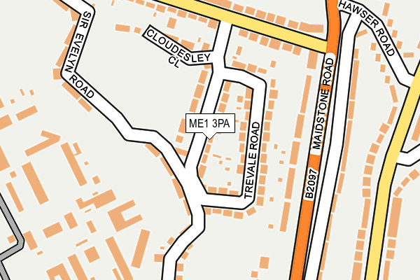 ME1 3PA map - OS OpenMap – Local (Ordnance Survey)