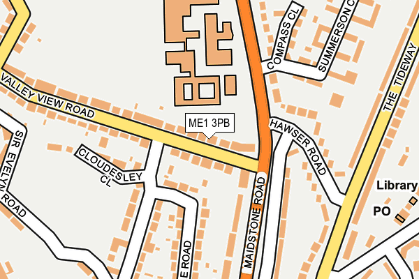 ME1 3PB map - OS OpenMap – Local (Ordnance Survey)