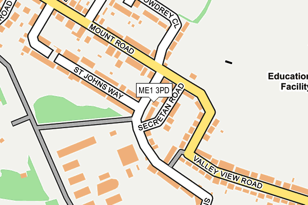 ME1 3PD map - OS OpenMap – Local (Ordnance Survey)