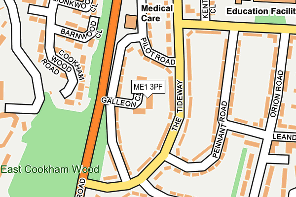 ME1 3PF map - OS OpenMap – Local (Ordnance Survey)