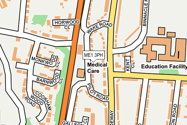 ME1 3PH map - OS OpenMap – Local (Ordnance Survey)