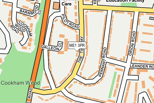 ME1 3PR map - OS OpenMap – Local (Ordnance Survey)