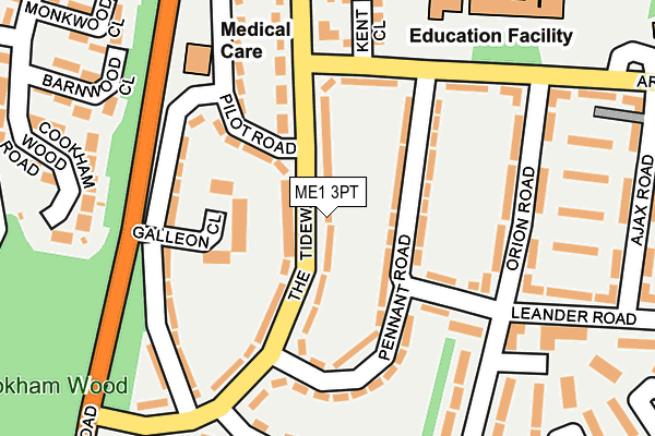 ME1 3PT map - OS OpenMap – Local (Ordnance Survey)