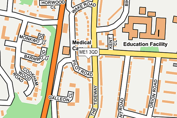 ME1 3QD map - OS OpenMap – Local (Ordnance Survey)